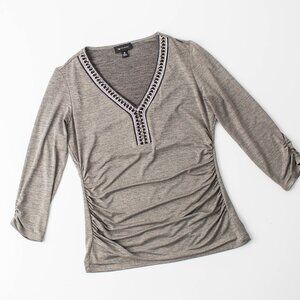 AB Studio Women's‎ Medium Beaded Blouse